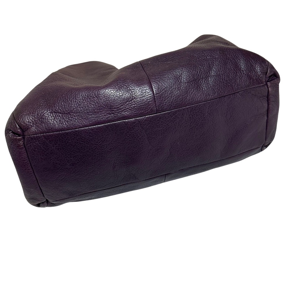 Coach Madison Phoebe Purple Pebbled Leather 3 Compartment Silver Hardware - Picture 9 of 12